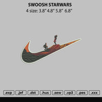 Swoosh StarWars Embroidery File 4 size