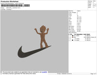 Swoosh Woodman Embroidery File 4 size