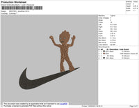 Swoosh Woodman Embroidery File 4 size