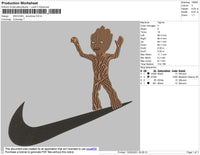 Swoosh Woodman Embroidery File 4 size