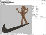 Swoosh Woodman Embroidery File 4 size