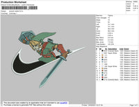 Swoosh Zelda Embroidery File 4 size