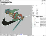 Swoosh Zelda Embroidery File 4 size