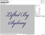 Sydney Text Embroidery File 4 size