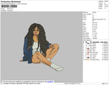 SZA Embroidery File 4 size