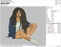 SZA Embroidery File 4 size