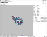 Titans Embroidery File 4 size