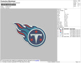 Titans Embroidery File 4 size