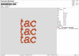 tac tac tac Embroidery File