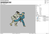 Taekwondo Embroidery File 6 sizes