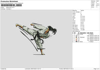 Taekwondo Embroidery File 6 sizes