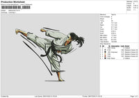 Taekwondo Embroidery File 6 sizes