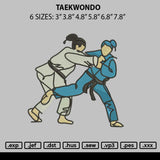 Taekwondo Embroidery File 6 sizes