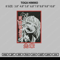 Toga Himiko Embroidery File 8 size