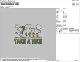 Take A Hike Embroidery File 4 size