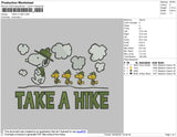 Take A Hike Embroidery File 4 size