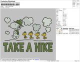 Take A Hike Embroidery File 4 size