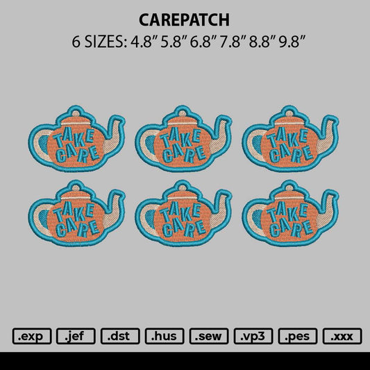 Carepatch Embroidery File 6 sizes