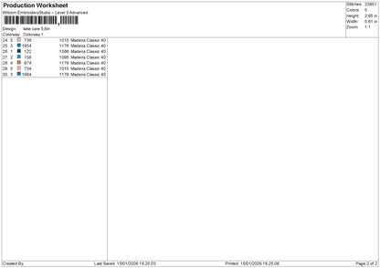 Carepatch Embroidery File 6 sizes