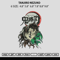 Tanjiro Nezuko Embroidery File 6 sizes