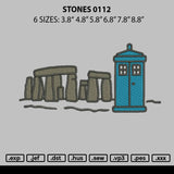 Stones 0112 Embroidery File 6 sizes