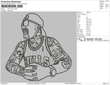 Tattoo Man Embroidery File 4 size