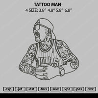 Tattoo Man Embroidery File 4 size