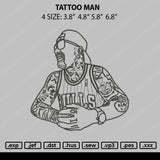 Tattoo Man Embroidery File 4 size