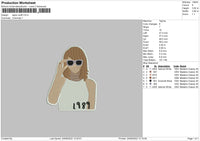 Taylor Swift Embroidery File 5 sizes