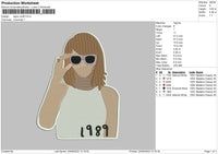 Taylor Swift Embroidery File 5 sizes