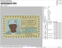 Ticket Tyler Embroidery File 4 size