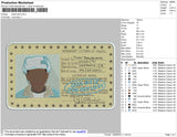 Ticket Tyler Embroidery File 4 size