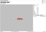 Team Obs Embroidery File 6 sizes