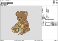 Small Bear Embroidery File 6 sizes