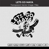 LETS GO MAYA VECTOR IMAGE