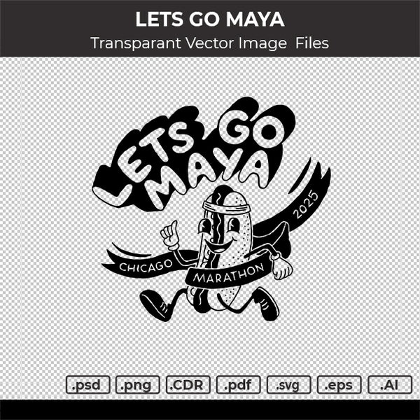 LETS GO MAYA VECTOR IMAGE