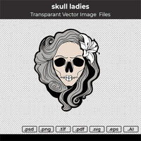 SKULL LADIES VECTOR