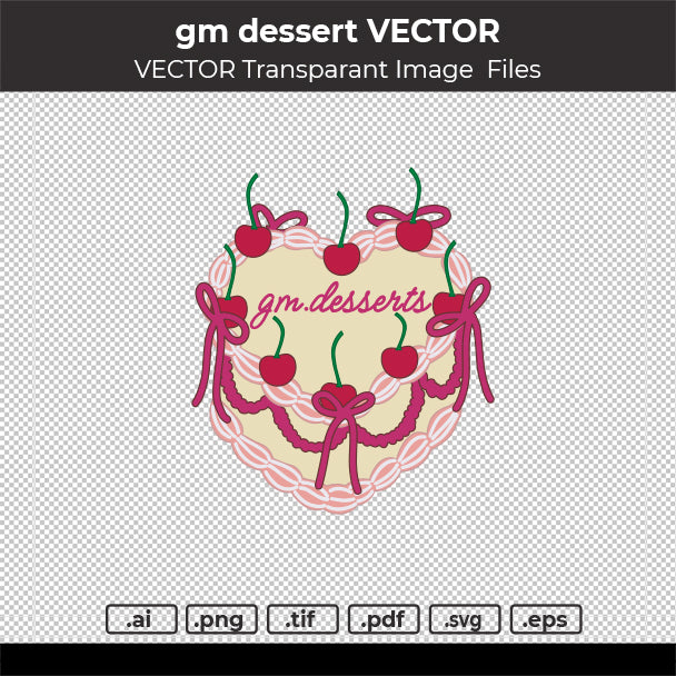 Cherries Dessert Vector
