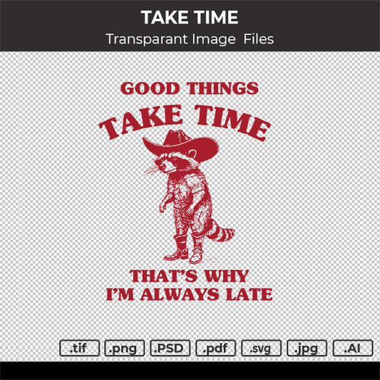 TAKE TIME RACOON PRINTABLE ARTWORK