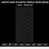 MOTIF RUN N MOTIF TRIPLE-RUN (2file) Embroidery File 6 sizes