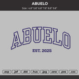 ABUELO Embroidery File 6 Size