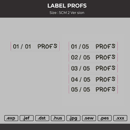 Label Profs Embroidery File