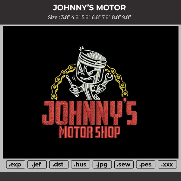 JOHNNY'S MOTOR Embroidery File