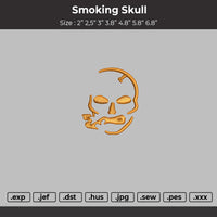 Smoking Skull Embroidery Files