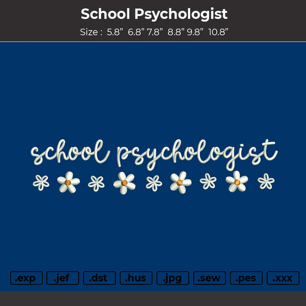 School Pshycology Embroidery Design Machine