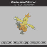 Combusken Pokemon Embroidery File