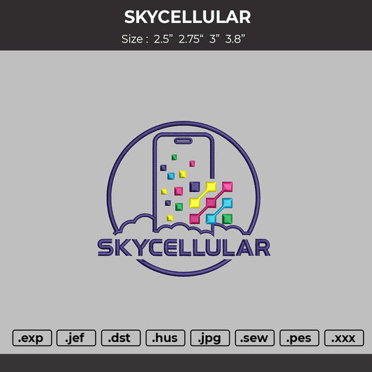 Skycellular Trucker Embroidery File