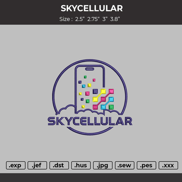 Skycellular Trucker Embroidery File
