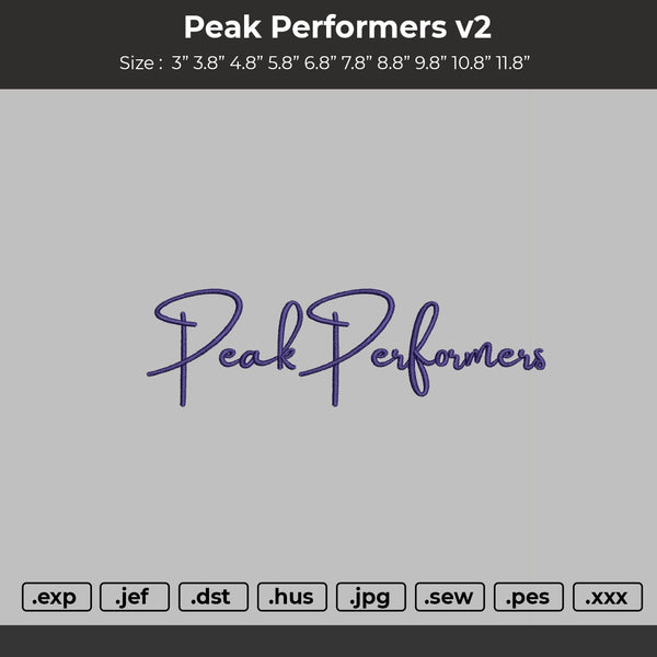 Peak Performers Embroidery File