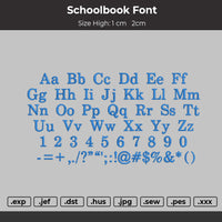 Schoolbook Fonts Embroidery Files 2 sizes